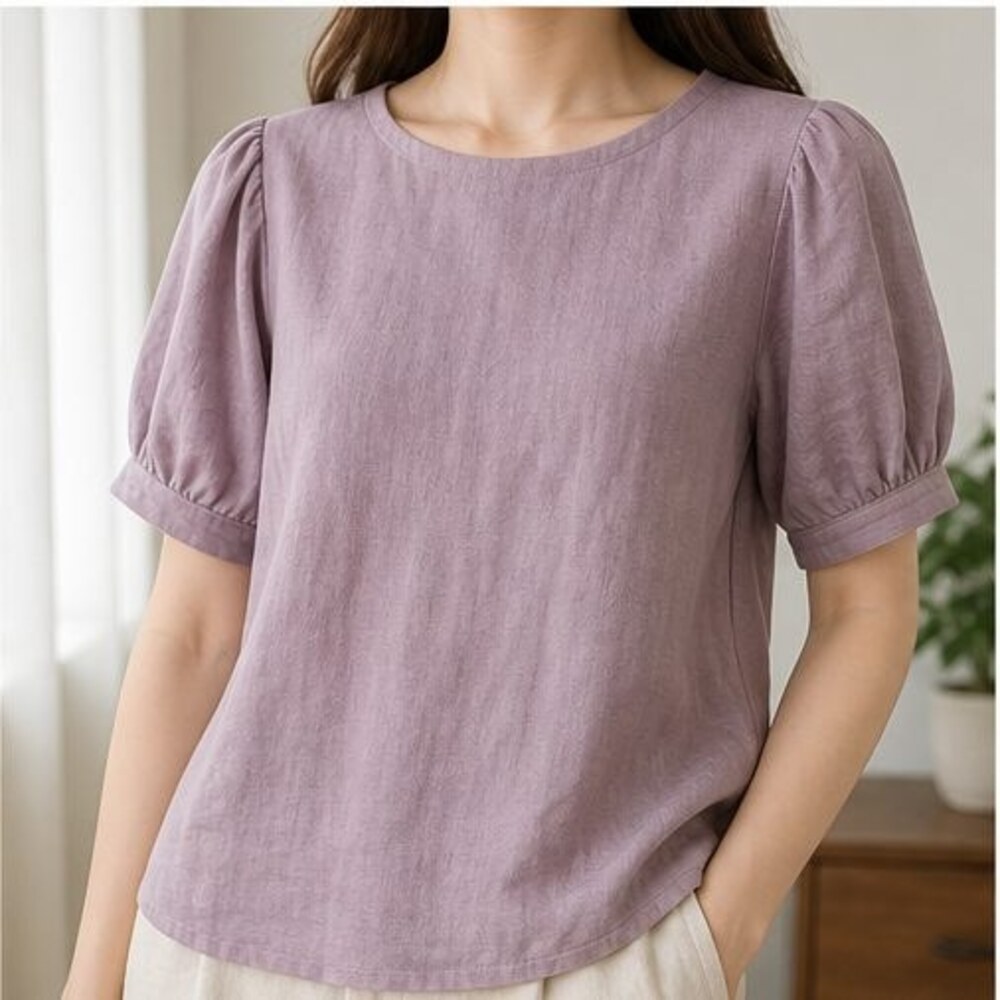 Mauve Ruffle Blouse - Picture 2 of 6
